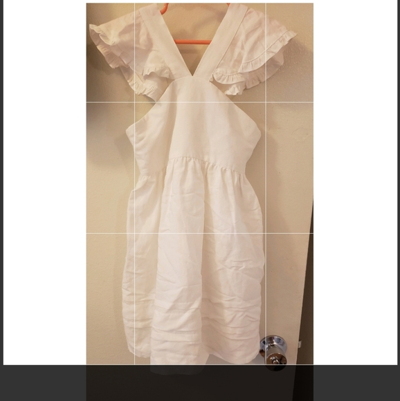 girls white linen dress
